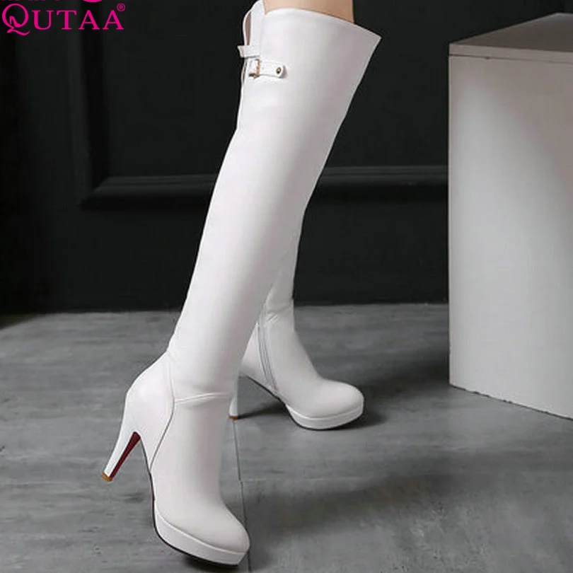 QUTAA Concise 2016 Over The Knee Boots Pointed Toe PU leather High Heel Women Shoes Boots Shoes Riding Boots size 34-43
QUTAA Concise 2016 Over The Knee Boots Pointed Toe PU leather High Heel Women Shoes Boots Shoes Riding Boots size 34-43