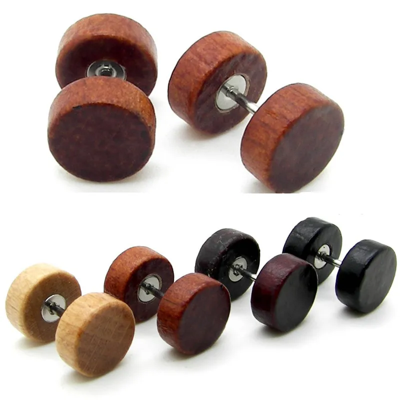 Fashion Natural Wooden Stainless Steel Ear Studs Earnings For Women Men Wood Barbell Piercing Punk Earrings Stud
Fashion Natural Wooden Stainless Steel Ear Studs Earnings For Women Men Wood Barbell Piercing Punk Earrings Stud