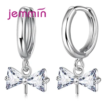 925 Sterling Silver CZ Earrings Hoop Crystal Bow Earrings Findings For Jewelry Components DIY Jewelry Findings
925 Sterling Silver CZ Earrings Hoop Crystal Bow Earrings Findings For Jewelry Components DIY Jewelry Findings