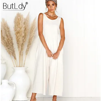 2019 Summer Beach Jumpsuit Women Backless Loose Rompers Wide Leg Bodysuit Jumpsuit Long Pants Spring Sleeveless Casual Overalls
2019 Summer Beach Jumpsuit Women Backless Loose Rompers Wide Leg Bodysuit Jumpsuit Long Pants Spring Sleeveless Casual Overalls