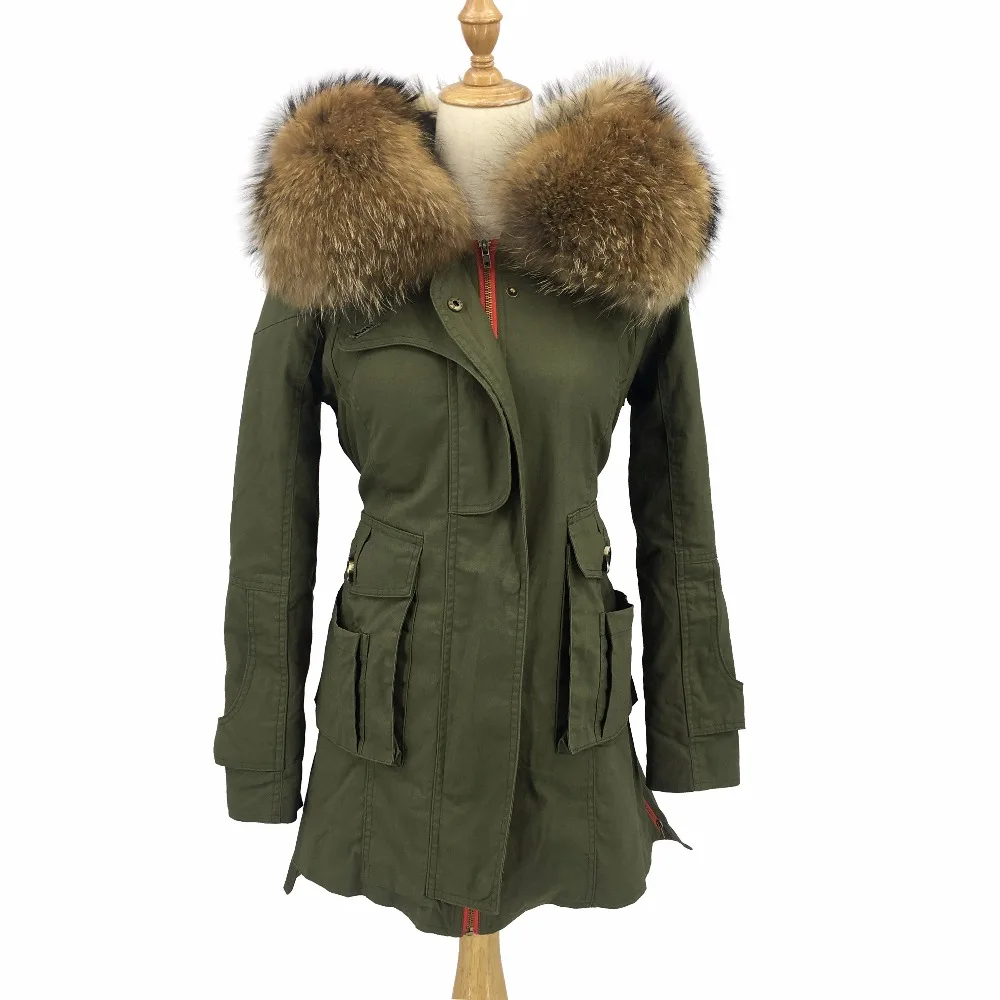 Womens Winter Jacket 2019 Female Coat Thick Cotton Warm Jacket Real Large Raccoon Fur Collar Womens Outwear Parkas Green Black
Womens Winter Jacket 2019 Female Coat Thick Cotton Warm Jacket Real Large Raccoon Fur Collar Womens Outwear Parkas Green Black