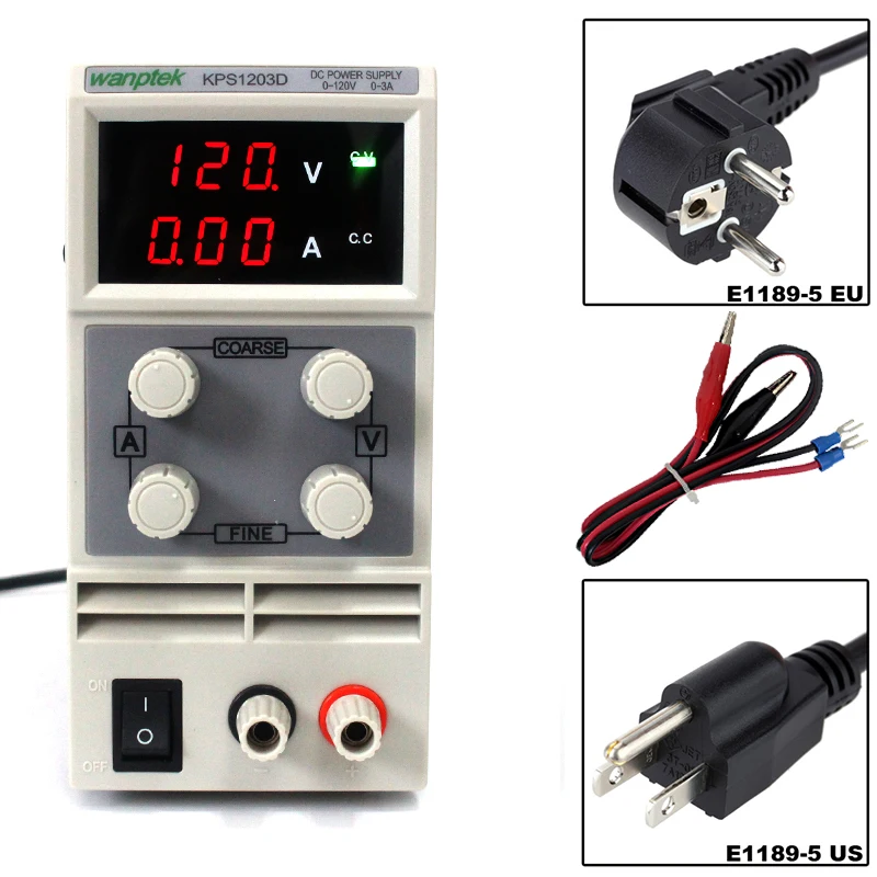 120V 3A DC Regulated Power High Precision Adjustable Supply Switch Maintenance Protection Function KPS1203D | Обустройство дома