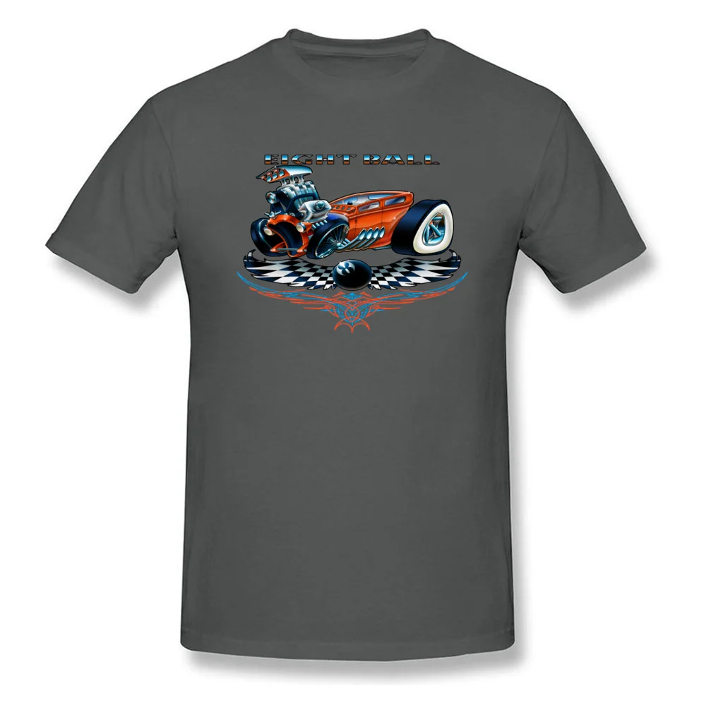 8 Ball Hot Rod Rife Personalized Tops Shirt Crewneck Summer Fall 100% Cotton Short Sleeve T-shirts for Men Design Tee-Shirts 8 Ball Hot Rod carbon