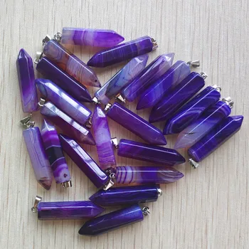 Wholesale 12Pcs/Lot 2018 Fahsion good quality purple stripe onyx Charms pillar Pendants 8x33mm for jewelry marking Free shipping
Wholesale 12Pcs/Lot 2018 Fahsion good quality purple stripe onyx Charms pillar Pendants 8x33mm for jewelry marking Free shipping
