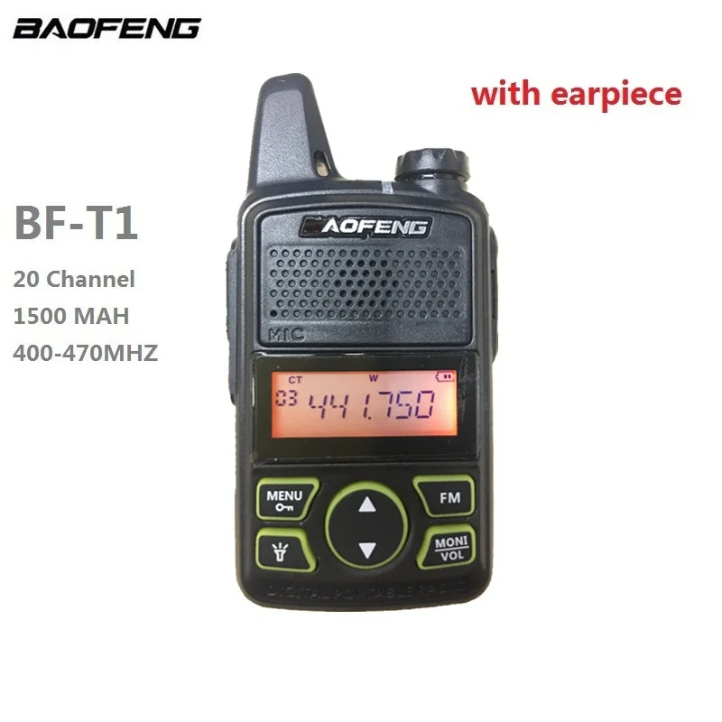 100% BAOFENG BF-T1 Mini Talkie Walkie UHF CB Radio Portable Handheld Ham Radio Communicador FM Mobile Transceiver+earpiece
100% BAOFENG BF-T1 Mini Talkie Walkie UHF CB Radio Portable Handheld Ham Radio Communicador FM Mobile Transceiver+earpiece