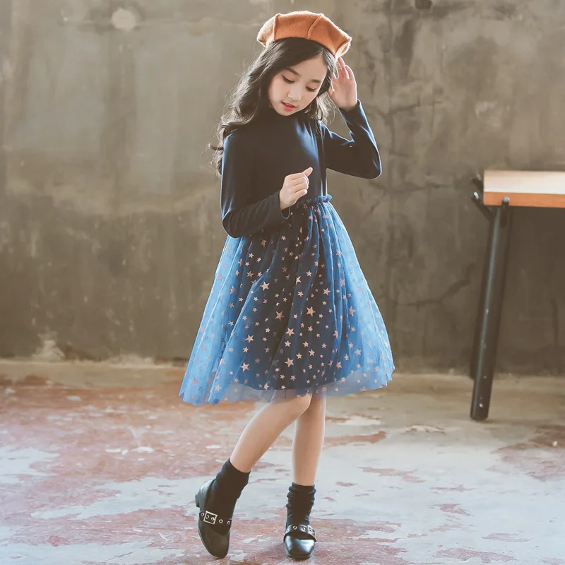 Girls Star Mesh Dress 2018 Autumn Winter Children Mesh Dress Fashion Kid Teenager A Line Dress for Girls Age 5 to 13 Years
Girls Star Mesh Dress 2018 Autumn Winter Children Mesh Dress Fashion Kid Teenager A Line Dress for Girls Age 5 to 13 Years