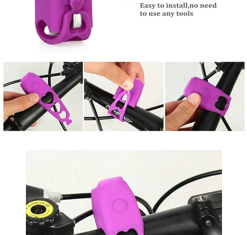 Electric Cycling Bells 110 dB Horn Rainproof MTB Bicycle Handlebar Bell Silica Gel Shell Ring Bell Bicycle Accessories (10)