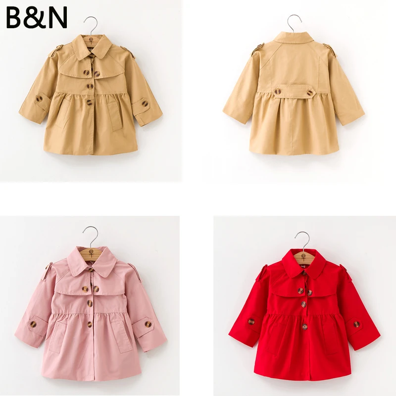 B&N Autumn Winter Girls Jacket Coat Toddler Clothes Full Sleeve Windbreak Baby Fashion Solid Red Pink Khaki Children Outwear
B&N Autumn Winter Girls Jacket Coat Toddler Clothes Full Sleeve Windbreak Baby Fashion Solid Red Pink Khaki Children Outwear