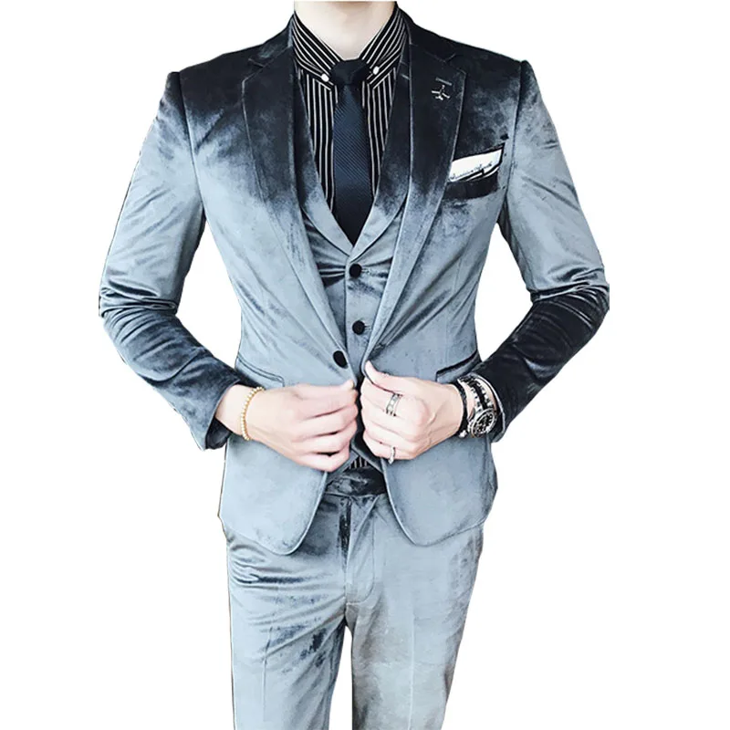 Brand Men's Suits Wedding Blazers Slim Gray Black Suit Groom Prom Business Formal Male Tuxedos Suits 3 Piece Jacket+Pants+Vest
Brand Men's Suits Wedding Blazers Slim Gray Black Suit Groom Prom Business Formal Male Tuxedos Suits 3 Piece Jacket+Pants+Vest