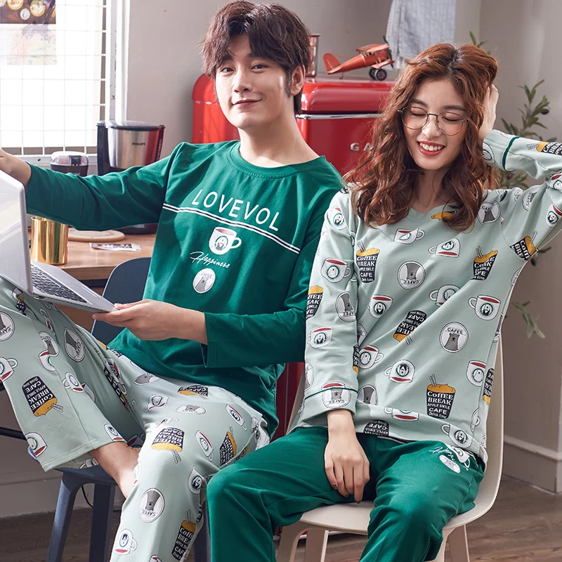 Spring Autumn Couple Pajamas 100% Cotton Men's Pajama Set Long-sleeve Casual Men Pyjamas Plus Size L-XXXL Pijamas Sleepwear
Spring Autumn Couple Pajamas 100% Cotton Men's Pajama Set Long-sleeve Casual Men Pyjamas Plus Size L-XXXL Pijamas Sleepwear