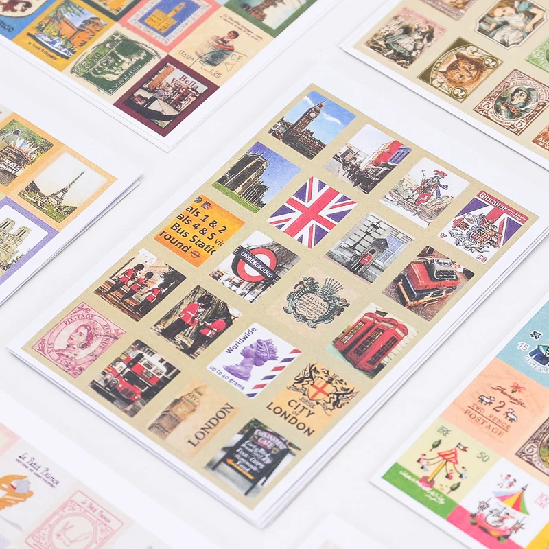 1Lot=4Sheets=80Pcs DIY Scrapbooking Paper Vintage Stamp Stickers Decoration Sticker Diary Album Envelope Seal Post it Stationery
1Lot=4Sheets=80Pcs DIY Scrapbooking Paper Vintage Stamp Stickers Decoration Sticker Diary Album Envelope Seal Post it Stationery