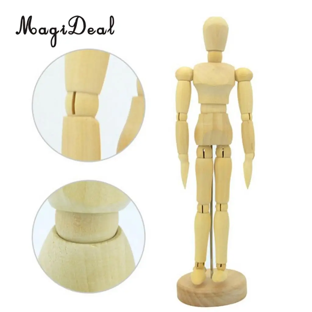 8inch Artist Drawing Manikin Articulated Mannequin With Stand - Perfect For Drawing Human Figure