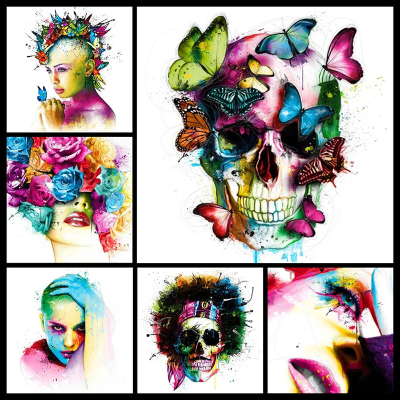 DIY Diamond Embroidery Butterfly Skull Home Decor Full Square Rhinestone Colorful Portrait Mosaic Needlework Painting LRR2020-6
DIY Diamond Embroidery Butterfly Skull Home Decor Full Square Rhinestone Colorful Portrait Mosaic Needlework Painting LRR2020-6