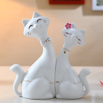 Creative Modern Home Decorations Cute Couple Ceramics Cats ornaments room decor crafts porcelain animal figurines Wedding Gifts
Creative Modern Home Decorations Cute Couple Ceramics Cats ornaments room decor crafts porcelain animal figurines Wedding Gifts