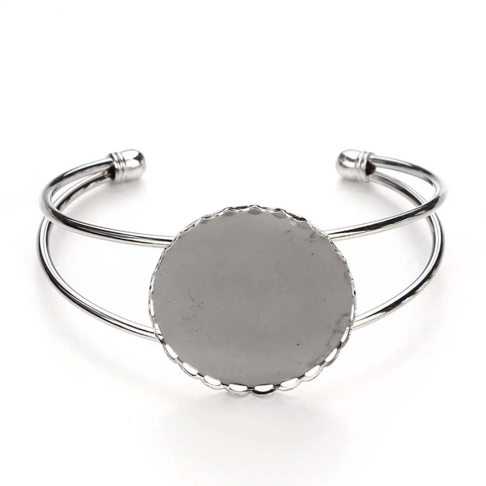 1PC Silver Plated Bangle Bracelet Setting Blank Base Tray Bezel Fit 30mm Cabochon Cameo Setting for DIY Handmade Craft
1PC Silver Plated Bangle Bracelet Setting Blank Base Tray Bezel Fit 30mm Cabochon Cameo Setting for DIY Handmade Craft