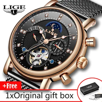 LIGE Watch Men New Tourbillon Business Automatic Mechanical Men's Watches Top Brand Military Waterproof Clock Relogio Masculino
LIGE Watch Men New Tourbillon Business Automatic Mechanical Men's Watches Top Brand Military Waterproof Clock Relogio Masculino