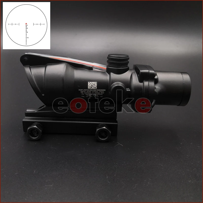ACOG-2 4X32 Real Fiber Optics Red Dot Illuminated Chevron Glass Etched Reticle Tactical Optical Sight 11mm 20mm RailMount
ACOG-2 4X32 Real Fiber Optics Red Dot Illuminated Chevron Glass Etched Reticle Tactical Optical Sight 11mm 20mm RailMount