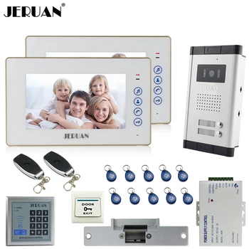 JERUAN White 1V2 Doorbell 7`` Video Door Phone Intercom System kit 2 Touch key Monitor 1 HD Camera RFID Access Control In stock
JERUAN White 1V2 Doorbell 7`` Video Door Phone Intercom System kit 2 Touch key Monitor 1 HD Camera RFID Access Control In stock