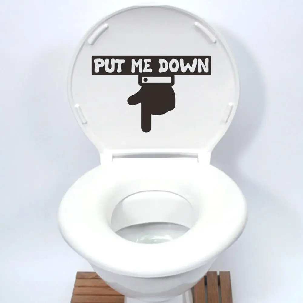 Quality Vinyl PVC home bathroom reminder sign decal hotel toilet decoration wall sticker put me down
Quality Vinyl PVC home bathroom reminder sign decal hotel toilet decoration wall sticker put me down