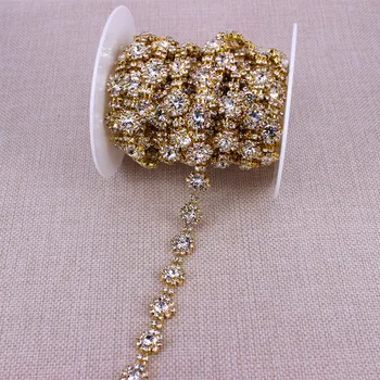 5 Yard Wholesale Rhinestone Trimming For Bridal Dress Garment Sewing Style Diy Fashion accessories Rhinestone Chain RT-0047
5 Yard Wholesale Rhinestone Trimming For Bridal Dress Garment Sewing Style Diy Fashion accessories Rhinestone Chain RT-0047