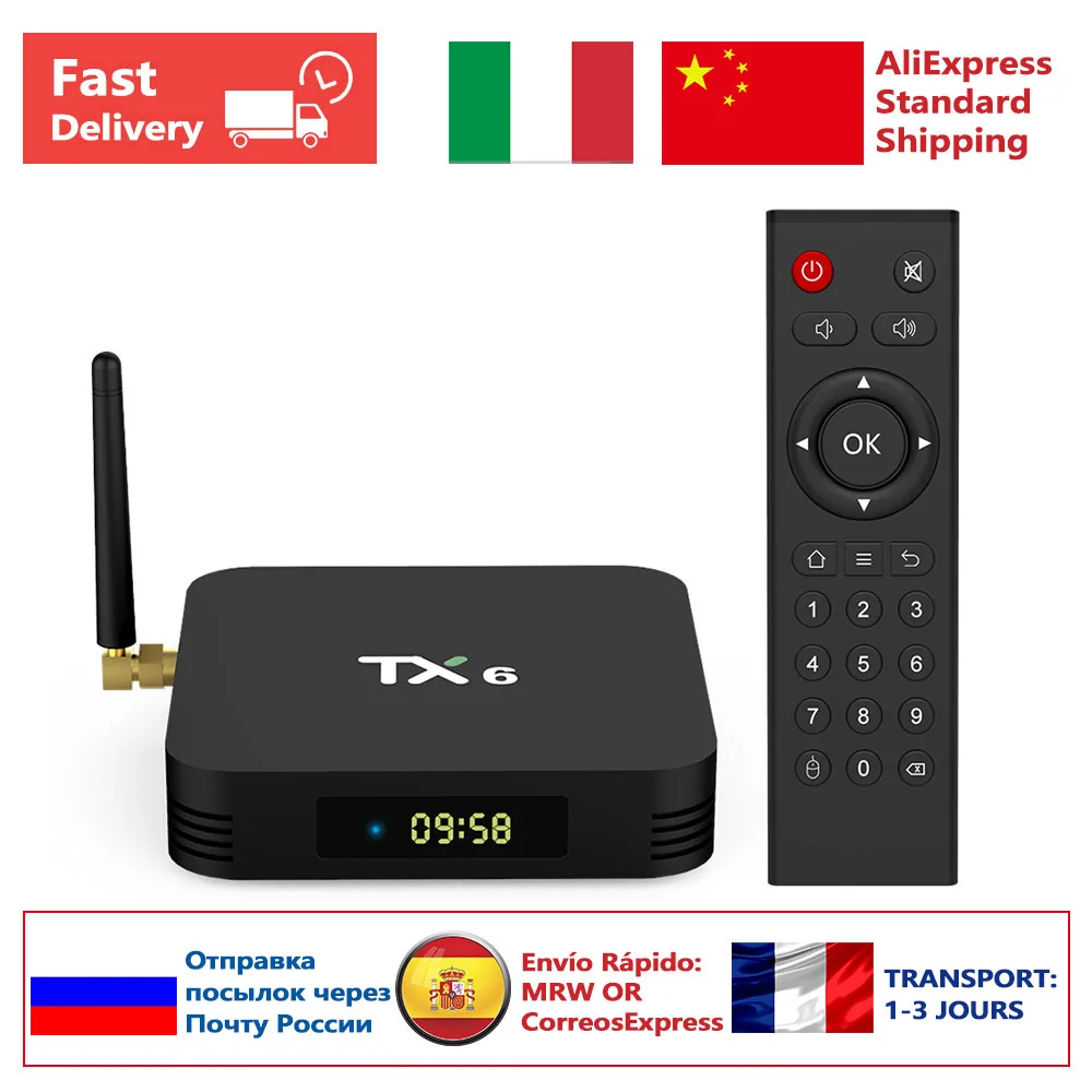 DQiDianZ TX6 Android 9.0 Smart TV Box 4K 4GB/32GB BT Wifi Youtube H.265 Set Top Box TX6 Media Player
DQiDianZ TX6 Android 9.0 Smart TV Box 4K 4GB/32GB BT Wifi Youtube H.265 Set Top Box TX6 Media Player