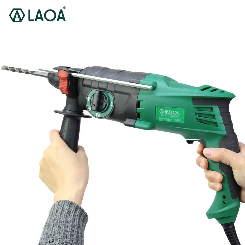 LAOA 900W light weight electric hammer 26mm diameter triple-purpose electric drill Furadeira Power tools With Accessories
LAOA 900W light weight electric hammer 26mm diameter triple-purpose electric drill Furadeira Power tools With Accessories