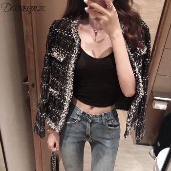 2020 New Slim Plaids Jacket Women Autumn Spring Short Outerwear Shiny lurex Elegant Chic Vintage Outwear Coat Women Clothing
2020 New Slim Plaids Jacket Women Autumn Spring Short Outerwear Shiny lurex Elegant Chic Vintage Outwear Coat Women Clothing