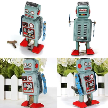 Vintage Mechanical Clockwork Wind Up Toys Walking Radar Robot Tin Toy Retro Vintage Gift Kids Children Toys With Key
Vintage Mechanical Clockwork Wind Up Toys Walking Radar Robot Tin Toy Retro Vintage Gift Kids Children Toys With Key