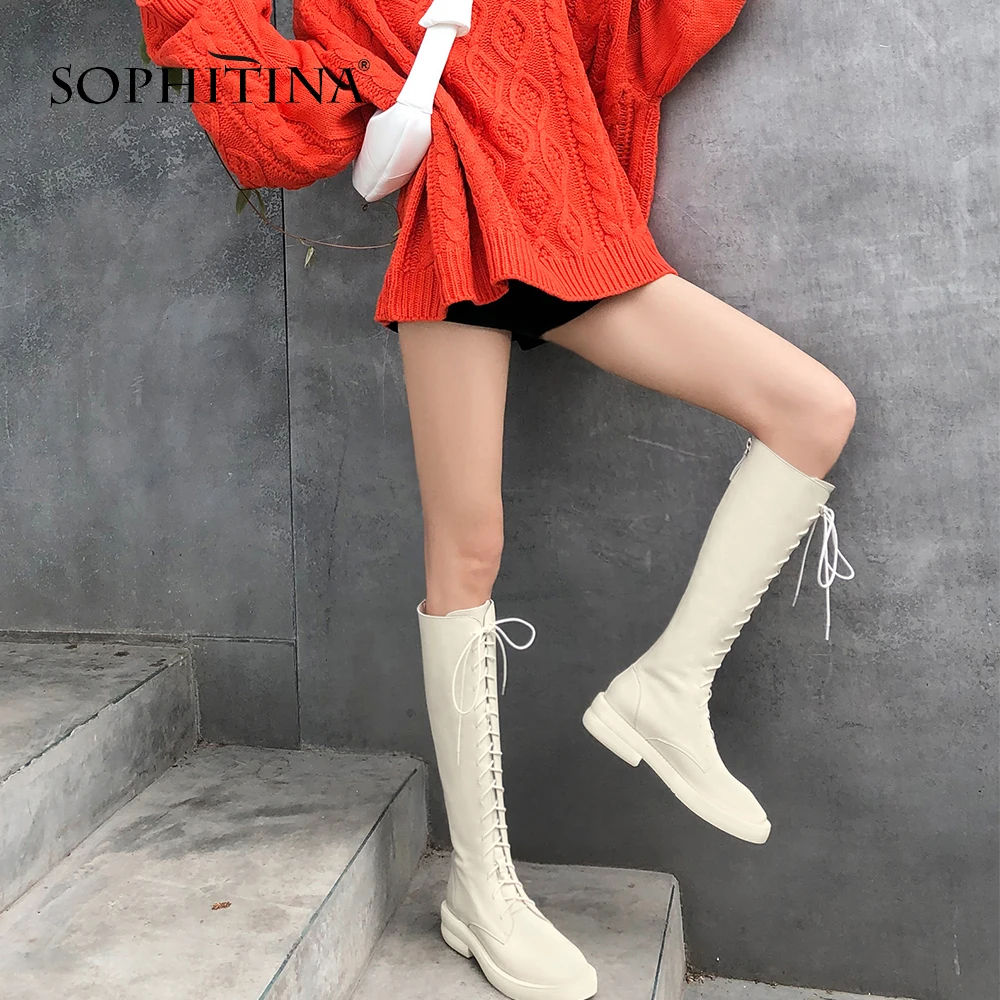 SOPHITINA New Fashion Genuine Leather Square Heel Women Boots Basic Solid Round Toe Shoes Hangmade Low Heel Ladies Boots SO195
SOPHITINA New Fashion Genuine Leather Square Heel Women Boots Basic Solid Round Toe Shoes Hangmade Low Heel Ladies Boots SO195