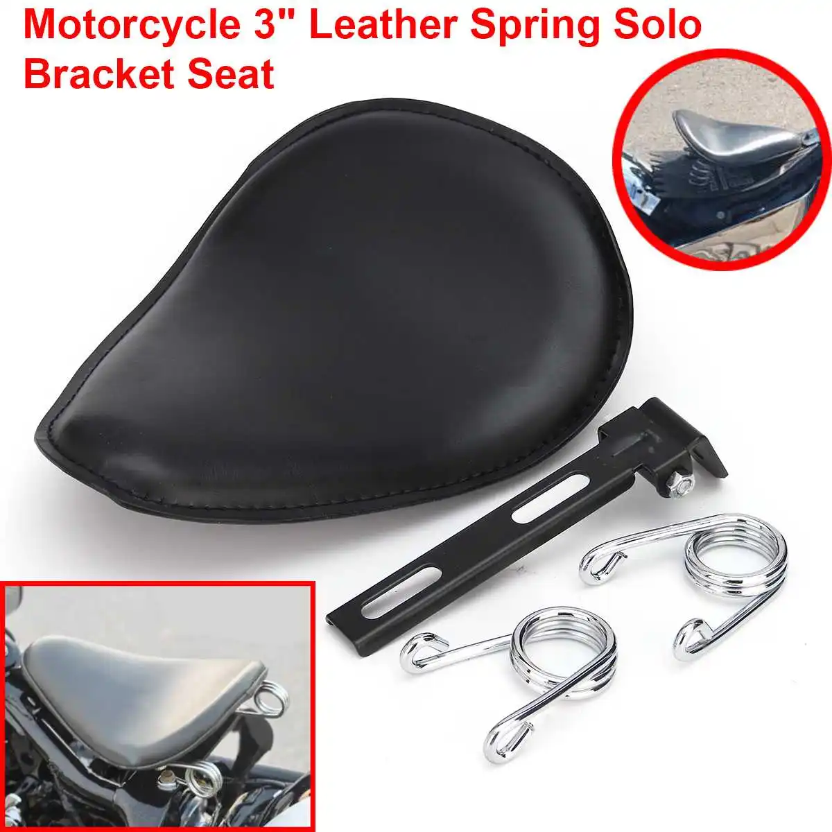 3 inch Motorcycle Solo Seat Leather Spring Solo Bracket Saddle Seat Baseplate Springs Bracket Mounting Kit
3 inch Motorcycle Solo Seat Leather Spring Solo Bracket Saddle Seat Baseplate Springs Bracket Mounting Kit