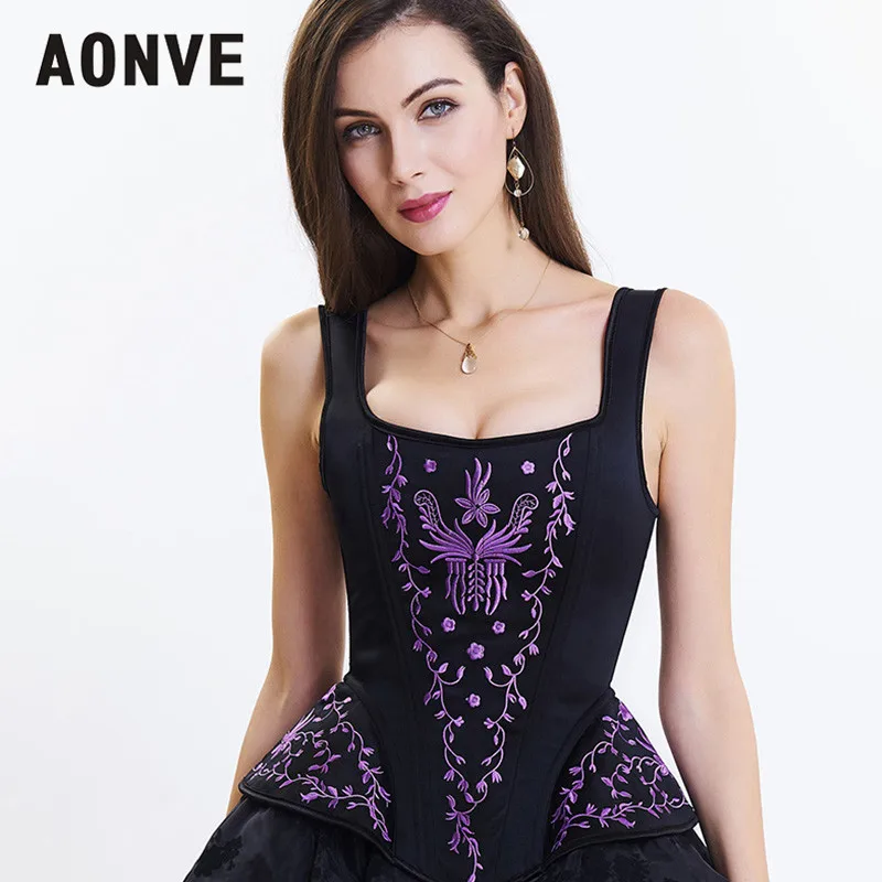 AONVE Women Steampunk Corset Vintage Gothic Korse Vest Blue Red Lace Up Punk Goth Bustiers Body Modeling Zipper Corselet
AONVE Women Steampunk Corset Vintage Gothic Korse Vest Blue Red Lace Up Punk Goth Bustiers Body Modeling Zipper Corselet
