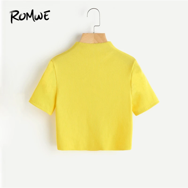 ROMWE High Neck Ribbed Crop Sweater 2019 Swish Spring Autumn Short Sleeve Women Top Plain Posh Slim Fit Pullovers Sweater
ROMWE High Neck Ribbed Crop Sweater 2019 Swish Spring Autumn Short Sleeve Women Top Plain Posh Slim Fit Pullovers Sweater