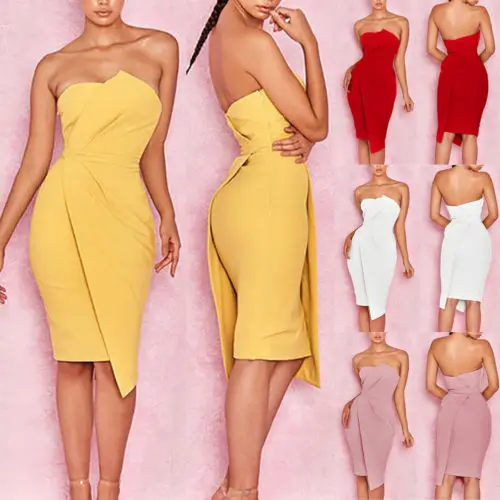 Urkutoba Women Bandage Bodycon off shoulder Sleeveless Evening Sexy Party Mid Dress
Urkutoba Women Bandage Bodycon off shoulder Sleeveless Evening Sexy Party Mid Dress