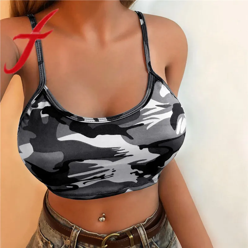 2019 New Fashion T-Shirts Women Camouflage Printing O-Neck Sleeveless Tops & Tees Harajuku Summer Sexy Bra Top T Shirt
2019 New Fashion T-Shirts Women Camouflage Printing O-Neck Sleeveless Tops & Tees Harajuku Summer Sexy Bra Top T Shirt