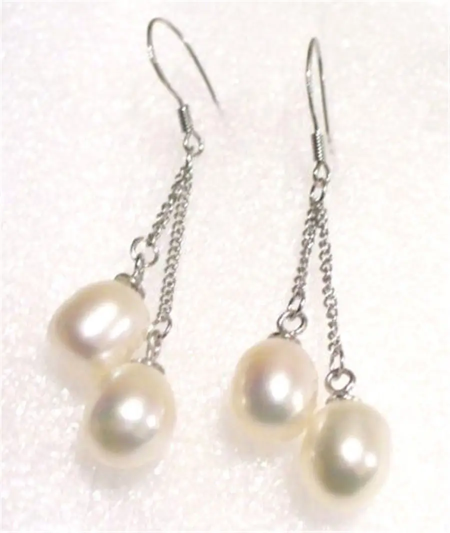 Wholesale price 16new ^^^^ Glamour girl natural white pearl silver hook earrings AAA 
Wholesale price 16new ^^^^ Glamour girl natural white pearl silver hook earrings AAA