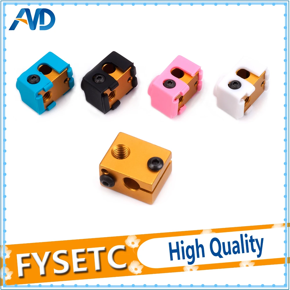Golden V6 Aluminum Heater Block All-Metal V6 Extruder With Silicone Sock For HotEnd 20*16*12mm 3D Printer Parts
Golden V6 Aluminum Heater Block All-Metal V6 Extruder With Silicone Sock For HotEnd 20*16*12mm 3D Printer Parts