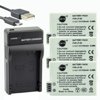 DSTE 3PCS LP-E8 lp-e8 Li-ion Camera Battery With USB Port Charger for CANON 550D 600D 650D 700D X4 X5 X7i X6i T5i T2i T3i T4i
DSTE 3PCS LP-E8 lp-e8 Li-ion Camera Battery With USB Port Charger for CANON 550D 600D 650D 700D X4 X5 X7i X6i T5i T2i T3i T4i