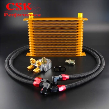 15 Row Thermostat Adaptor Engine Racing Trust Oil Cooler Kit For Car/Truck Blue/ Black/ Gold
15 Row Thermostat Adaptor Engine Racing Trust Oil Cooler Kit For Car/Truck Blue/ Black/ Gold