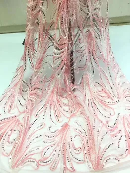 Fashion lace fabric Nigeria lace fabric wedding dress, 2018 African lace fabric sequins FJ2841
Fashion lace fabric Nigeria lace fabric wedding dress, 2018 African lace fabric sequins FJ2841