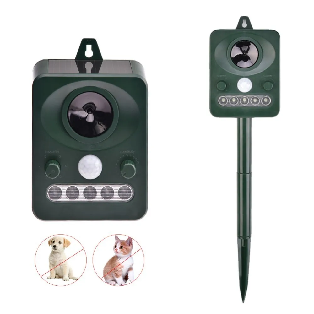 

Pet Dog Ultrasonic Anti Barking Device Waterproof Solar Animal Repeller Outdoor Dog Stop No Bark Control Training Supply