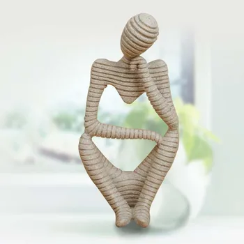 Nature sandstone Stripes Abstract thinker Figure Crafts Resin Technology Hand Carved Figurine European Style Home Decoration
Nature sandstone Stripes Abstract thinker Figure Crafts Resin Technology Hand Carved Figurine European Style Home Decoration