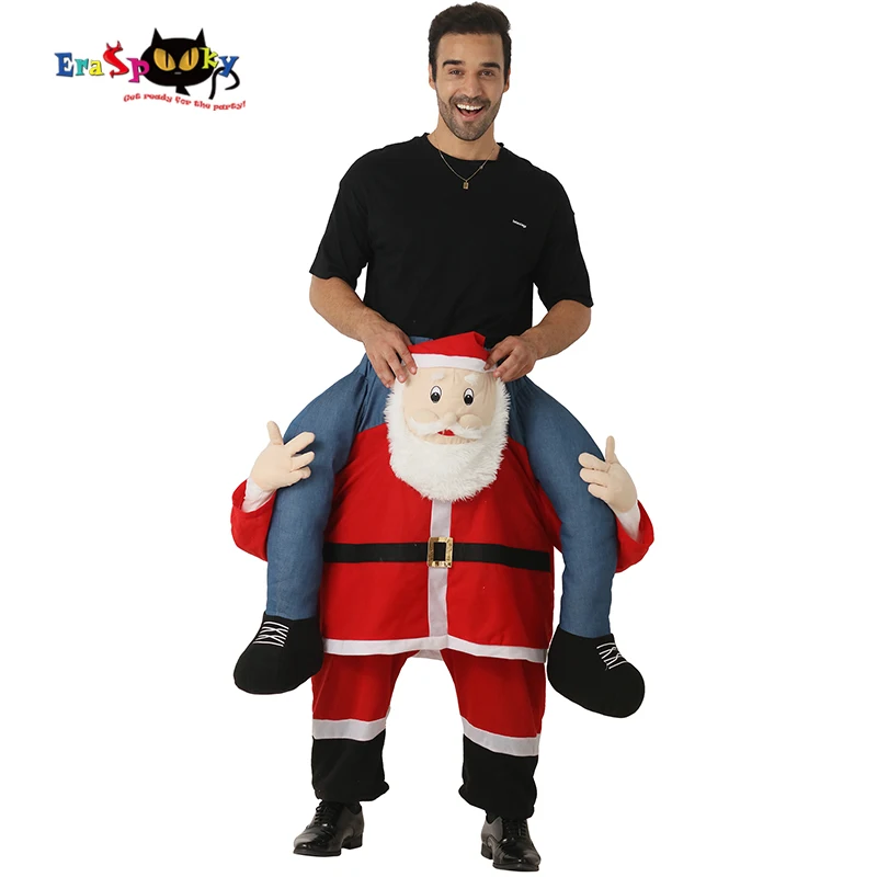 

Eraspooky Funny Carry Me Ride On Me Costume Santa Claus Christmas Costume for Adult Carry Back Carnival Novelty Pants Dress Up
