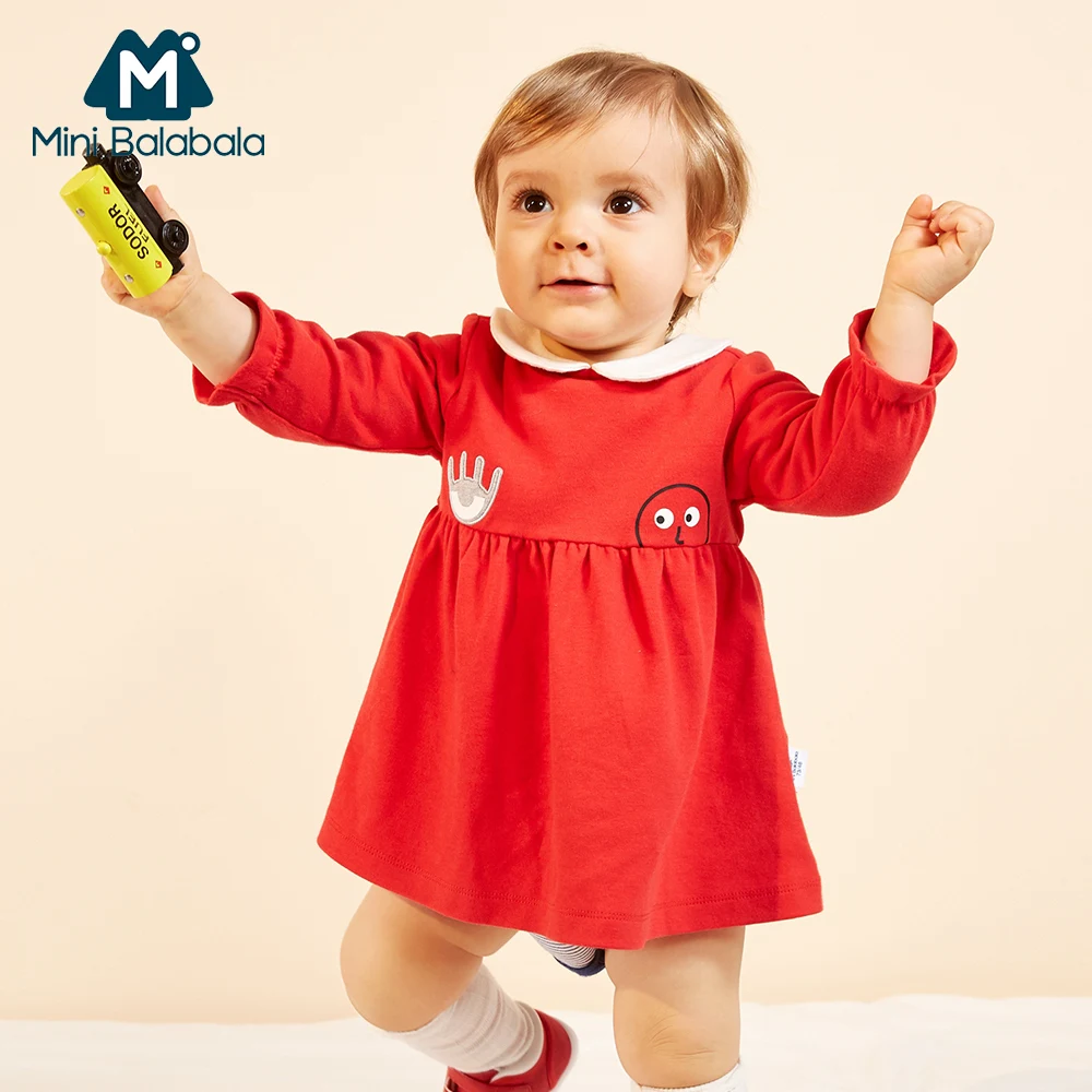 Mini Balabala Baby Dress Infant Newborn Baby Girls Long Sleeve Soft Cotton Dresses Peter Pan Collar Baby One-piece Clothes
Mini Balabala Baby Dress Infant Newborn Baby Girls Long Sleeve Soft Cotton Dresses Peter Pan Collar Baby One-piece Clothes