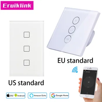 Alexa Google Home Smart Home EU/UK Standard APP Curtain Switch,White Glass Panel WiFi Control Wall Touch Control Switch by
Alexa Google Home Smart Home EU/UK Standard APP Curtain Switch,White Glass Panel WiFi Control Wall Touch Control Switch by