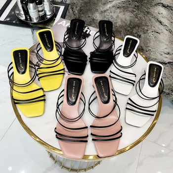 2009 Summer Korean Edition Square Head Open Toe Sandals Fashion Hundred Sets of Thin Ribbon and Rough heel Slippers 
2009 Summer Korean Edition Square Head Open Toe Sandals Fashion Hundred Sets of Thin Ribbon and Rough heel Slippers