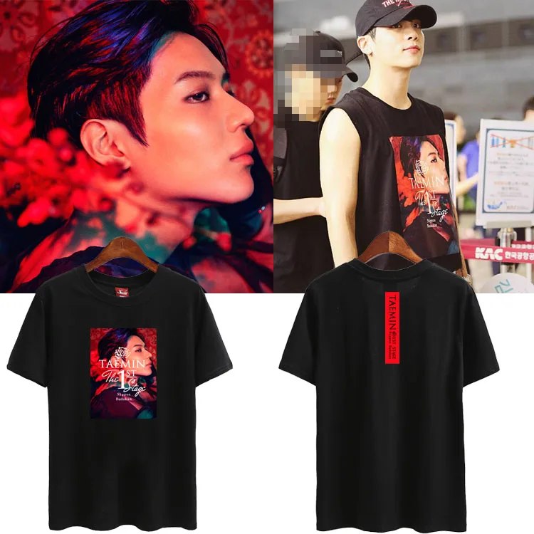 2018 summer style shinee taemin the first stage concert same printing o neck short sleeve t shirt men women kpop loose t-shirt
2018 summer style shinee taemin the first stage concert same printing o neck short sleeve t shirt men women kpop loose t-shirt