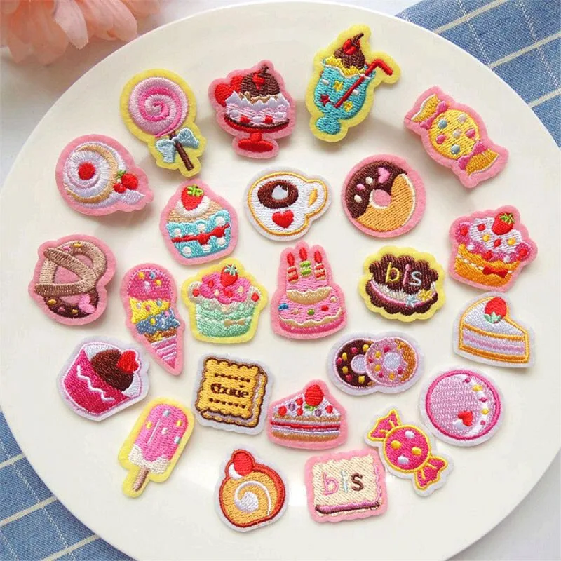 New Arrival Cartoon Patches Iron-On Donuts/Candy/Ice cream/Chocolate Cake/Pizza/Coffee Small Patch Clothing Sticker Cute 24pcs
New Arrival Cartoon Patches Iron-On Donuts/Candy/Ice cream/Chocolate Cake/Pizza/Coffee Small Patch Clothing Sticker Cute 24pcs