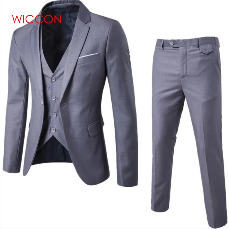 2019 Men's Fashion Slim Suits Men's Business Casual Clothing Groomsman Three-piece Suit Blazers Jacket Pants Trousers Vest Sets
2019 Men's Fashion Slim Suits Men's Business Casual Clothing Groomsman Three-piece Suit Blazers Jacket Pants Trousers Vest Sets