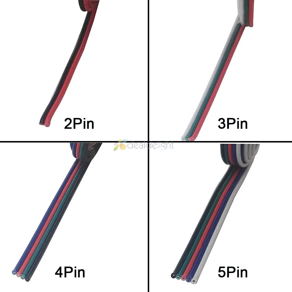 2pin 3pin 4pin 5pin Extension copper Wire Cable Connector For Singel color rgb rgbw ws2811 ws2812 LED Strip Lights 22AWG
2pin 3pin 4pin 5pin Extension copper Wire Cable Connector For Singel color rgb rgbw ws2811 ws2812 LED Strip Lights 22AWG