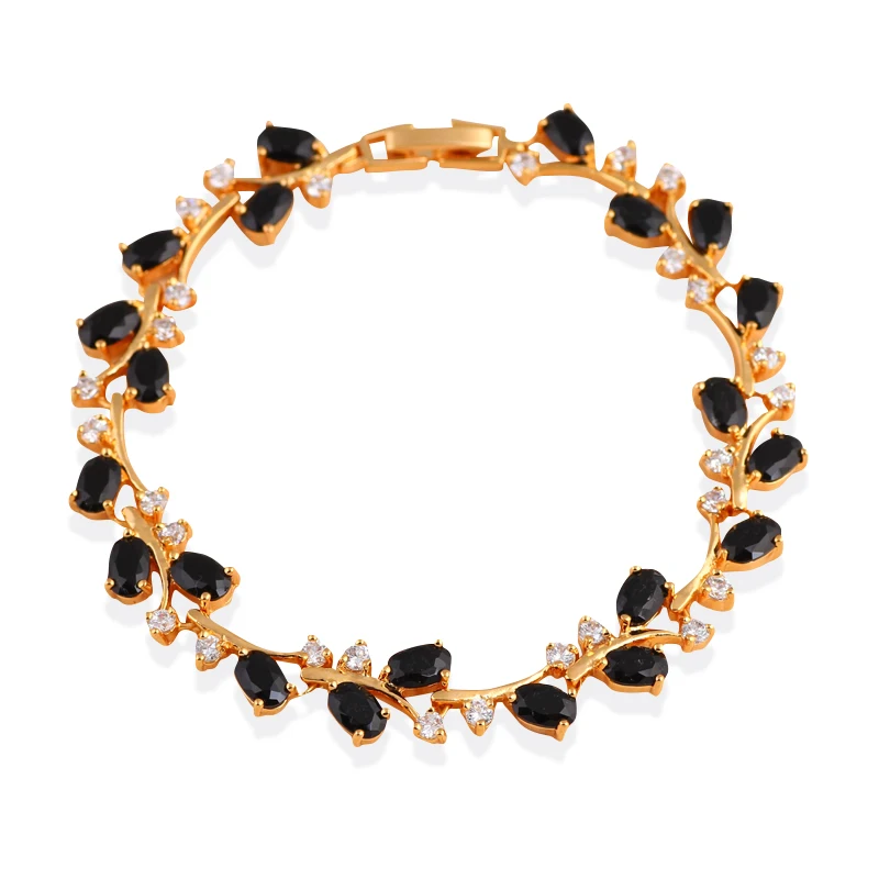 Mysterious Design Black Onyx Bracelets Gold tone Black Zircon Health Nickel & Lead Free Fashion Jewelry TB1012A
Mysterious Design Black Onyx Bracelets Gold tone Black Zircon Health Nickel & Lead Free Fashion Jewelry TB1012A